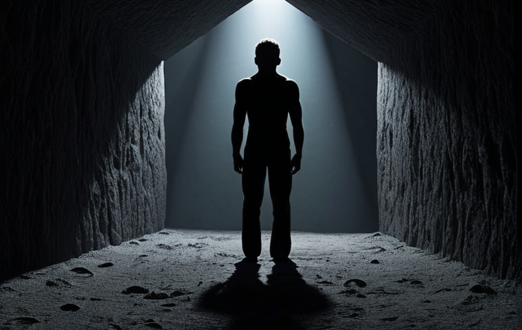 **Prompt 1: The First Glimmer of Recognition**
    A solitary figure, subtly silhouetted, stands in a vast, dimly lit, almost cavernous internal space. A single, focused beam of light, as if emanating from their own self, cuts through the profound darkness, illuminating a soft, indistinct shadow ahead. The figure's posture suggests a moment of dawning realization, a mix of trepidation and newfound courage as they confront a hidden part of themselves. The environment is mysterious and introspective, hinting at the vast, unexplored depths of the psyche. Cinematic lighting, high contrast, psychological realism with surreal elements.