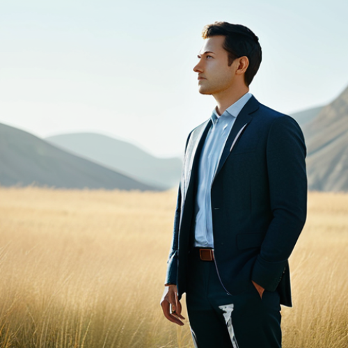 Home 22 A thoughtful professional, fully clothed in modest business casual attire, standing in a serene, abstract internal landscape. Soft, diffused light gently transitions from subtle shadow to warm illumination, symbolizing the integration of conscious and unconscious aspects. The background features gentle, harmonious lines and blurred, organic shapes, evoking a sense of calm and wholeness. Perfect anatomy, correct proportions, natural pose, well-formed hands, proper finger count, natural body proportions. Professional photography, high quality, safe for work, appropriate content, fully clothed, professional, modest.